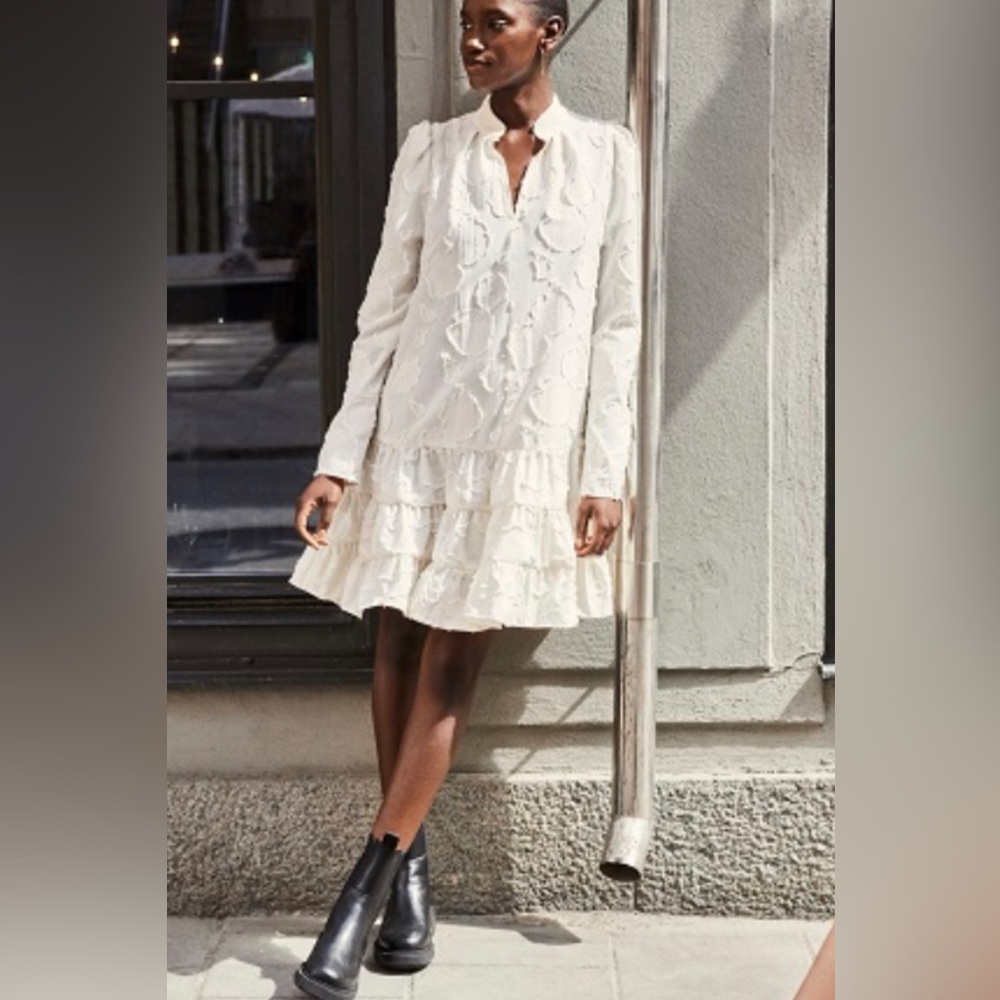H&M white mini dress size S
